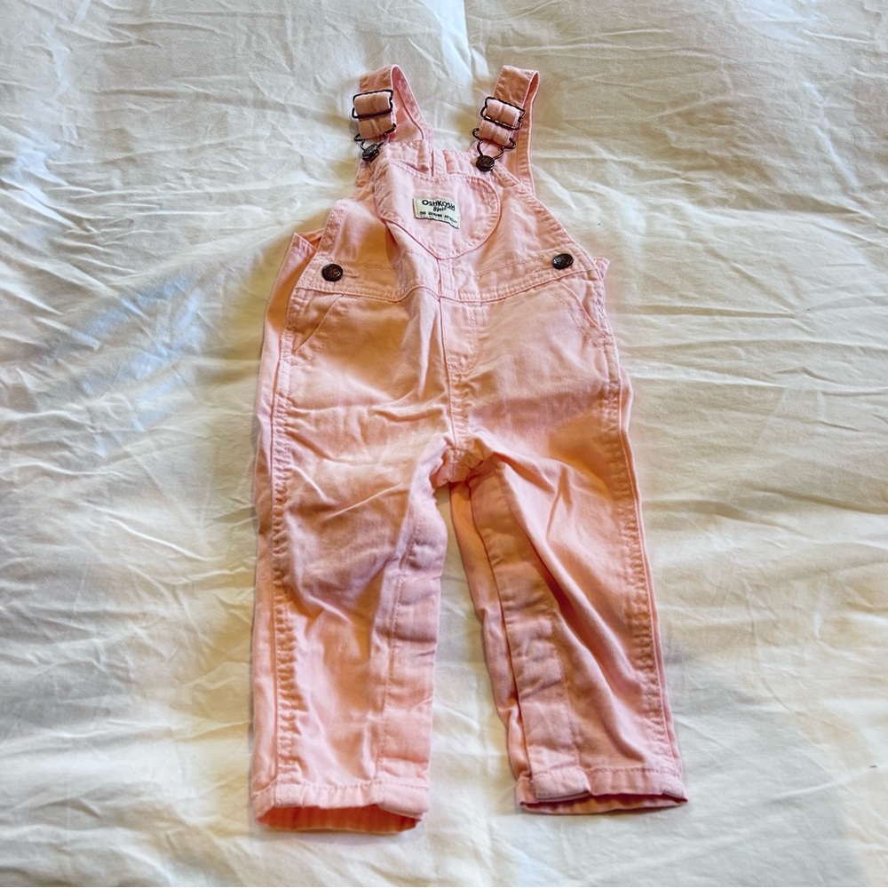 Kid / pink jeans overall 12M